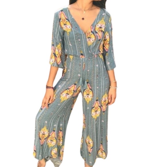 💕 Jaase Anthropologie Boho Jumpsuit - Picture 1 of 3